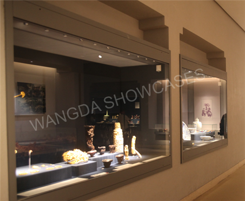 Built in wall display case deals